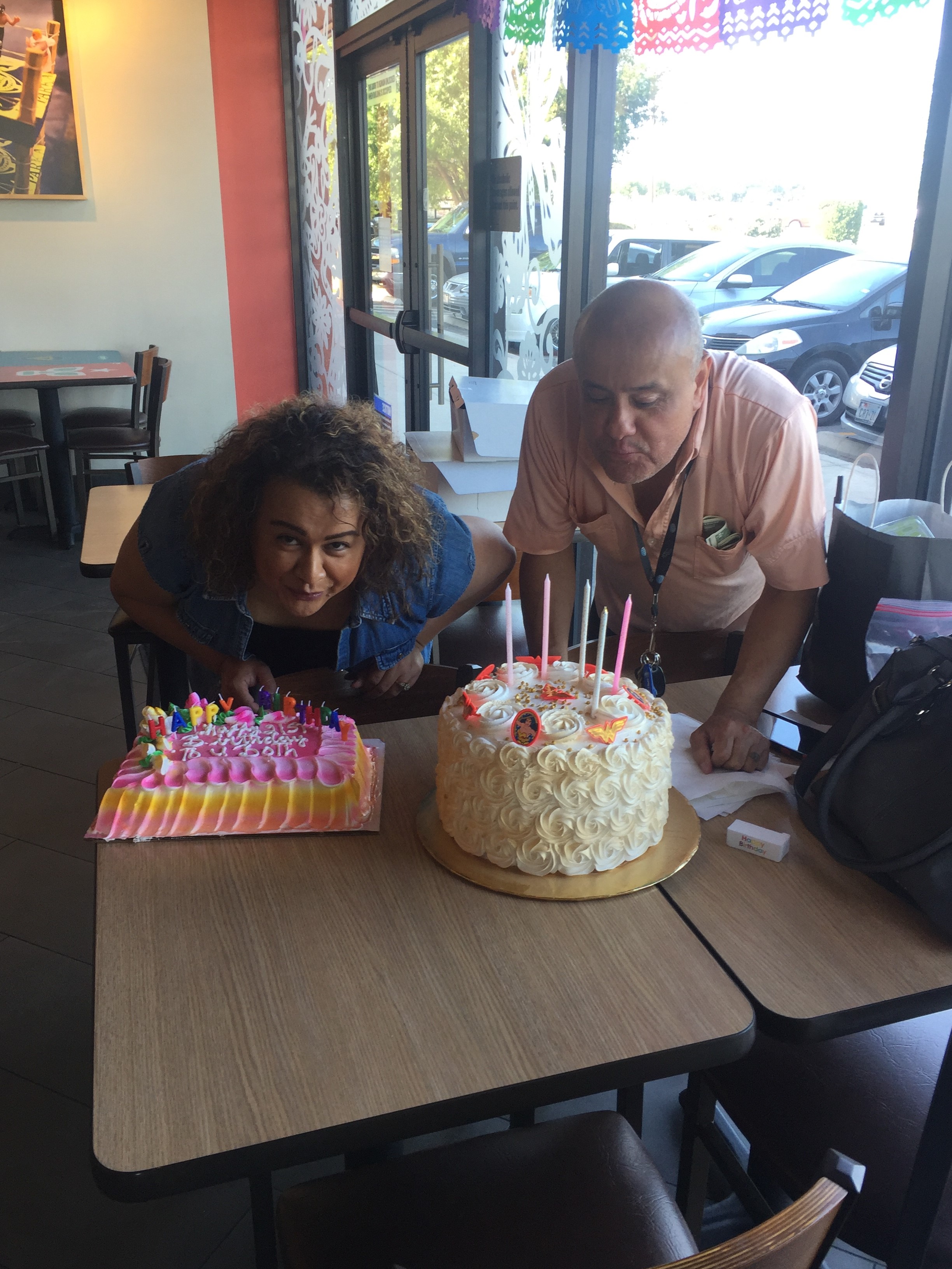 blowing out candles